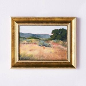 ⭐️ Studio McGee Threshold Gold Framed Landscape Mesa Wall Art Canvas